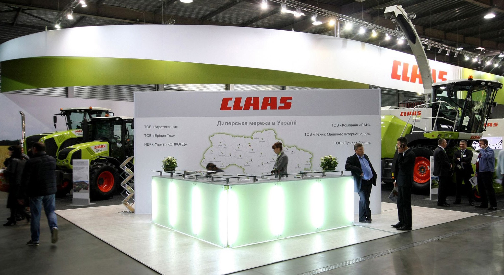 stand with luminous reception for InterAgro exhibition in Kyiv
