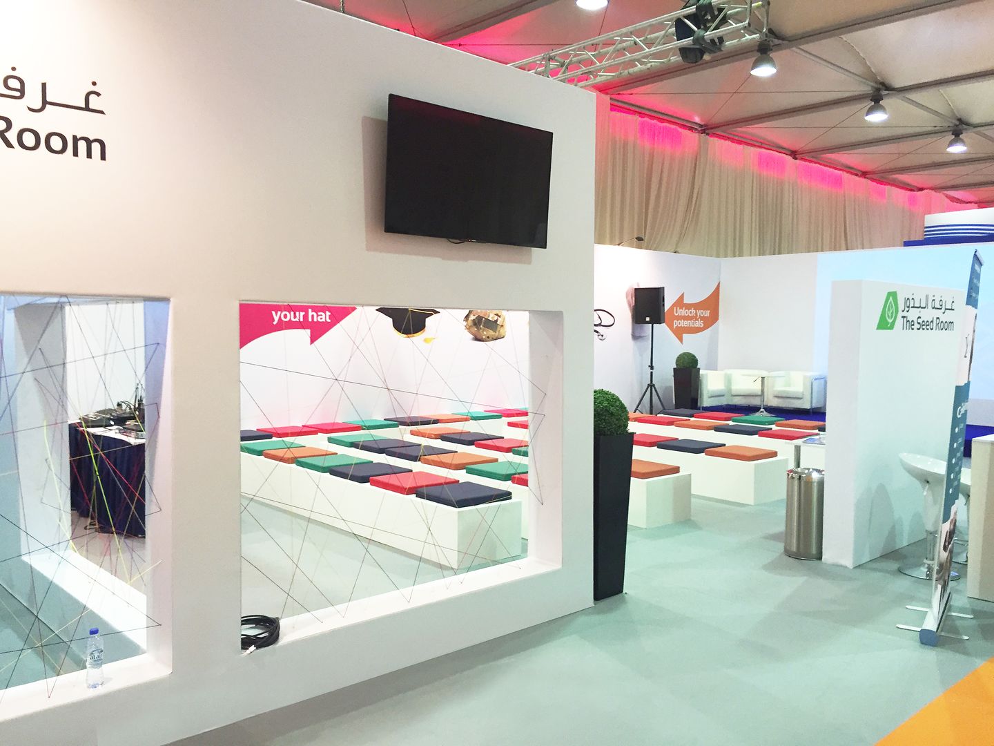 controlled entry to the exhibition booth in Dubai