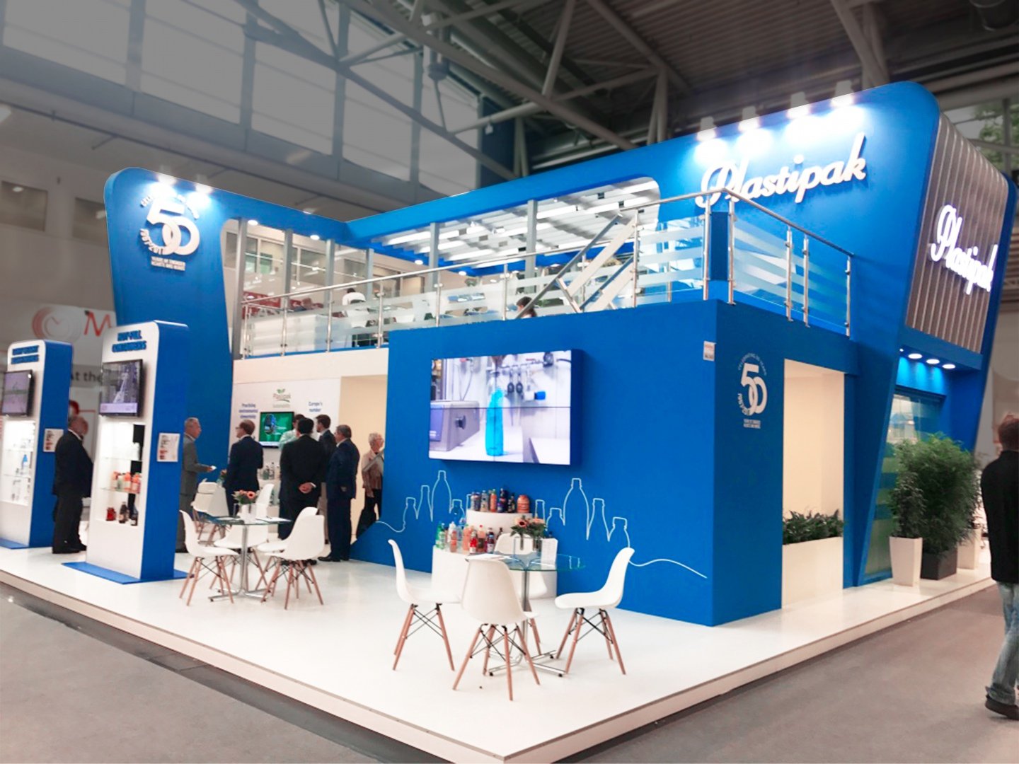 plastipak exhibition stand with meeting room