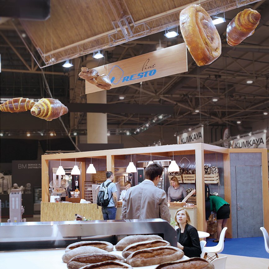 custom-made booth for bakery industry
