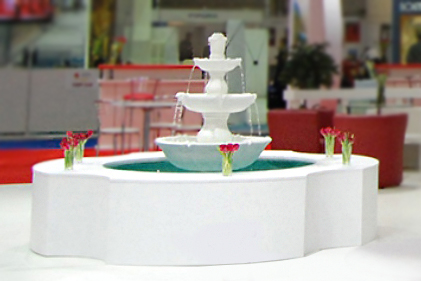 custom-made exhibition stand of Turkey with fountain in Kyiv